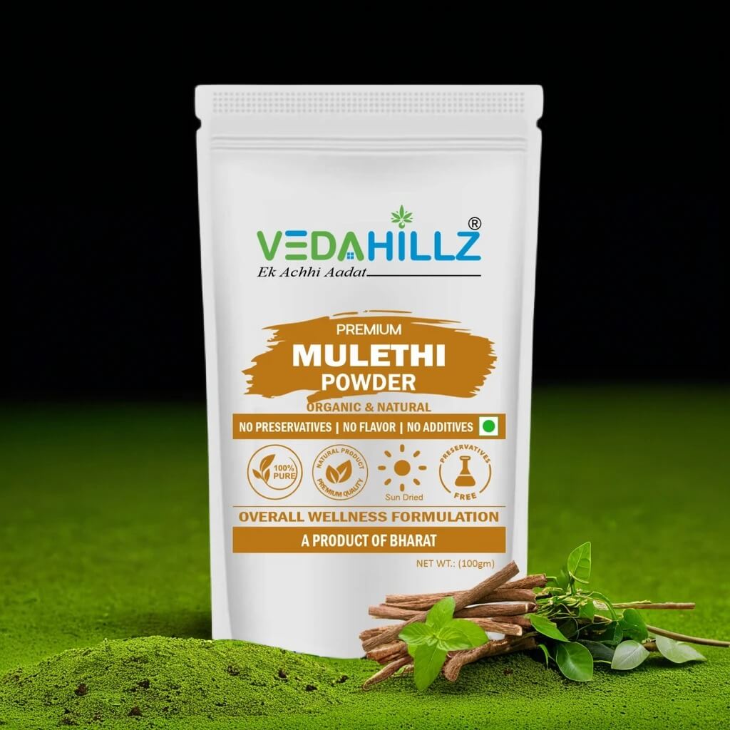 Vedahillz Mulethi Powder Made from Carefully Selected Licorice Roots